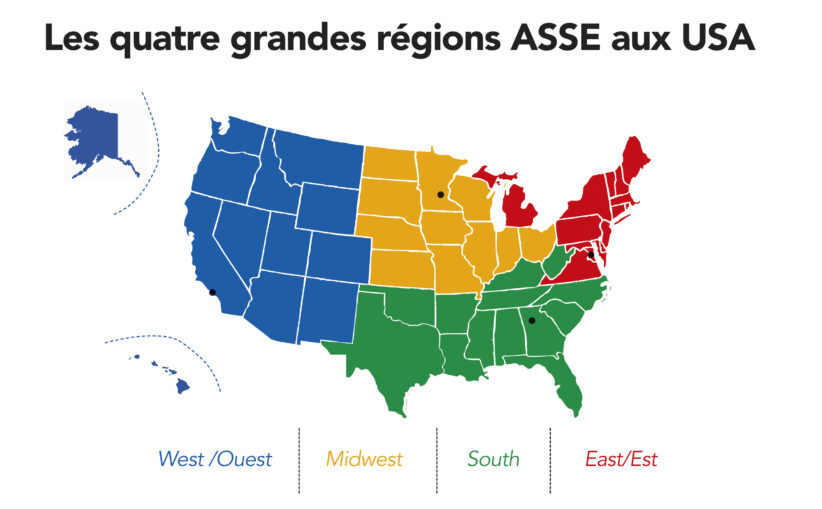 Cartes des 4 grandes régions ASSE | PIE programme High School